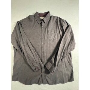 Carbon2Cobalt Mens Large Charcoal Gray Cotton Long Sleeve Button Up Shirt L